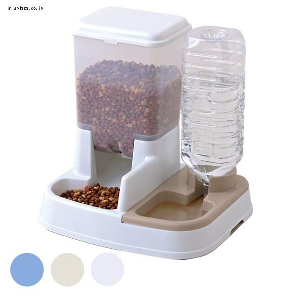 SNOW的家【訂購】 IRIS 自動飲水餵食器 JQ-350 粉藍色 外出旅行不擔心 (81320133