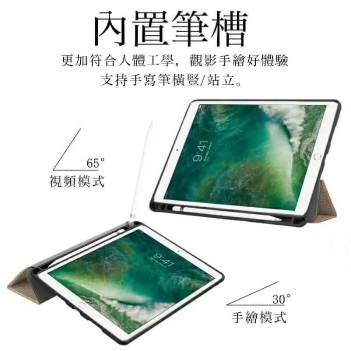 ipadAir/Air2側掀皮套ipad2017立套iPad2018三折套 輕薄皮套【WinWinShop】