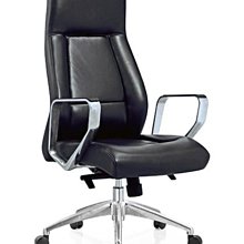 [ 家事達]台灣OA-293-1 大型黑皮辦公椅 特價 洽談椅 電腦椅