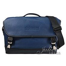 【茱麗葉精品】全新商品 COACH 專櫃商品 C5344 壓紋LOGO皮革翻蓋手提斜背包.深藍 現貨