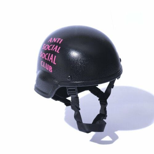 Mini 精品 Anti Social Social Club ASSC Pink Logo Protected Helmet Riot 帽子