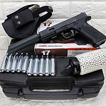 [01] KWC G17 手槍 CO2槍 刺客版 黑 優惠組F GLOCK 17 G18 G34 G35 G45 警察 生存遊戲