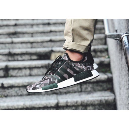 【正品】ADIDAS NMD R1 KHAKI CAMO 網布X編織 卡其綠迷彩【D96617】