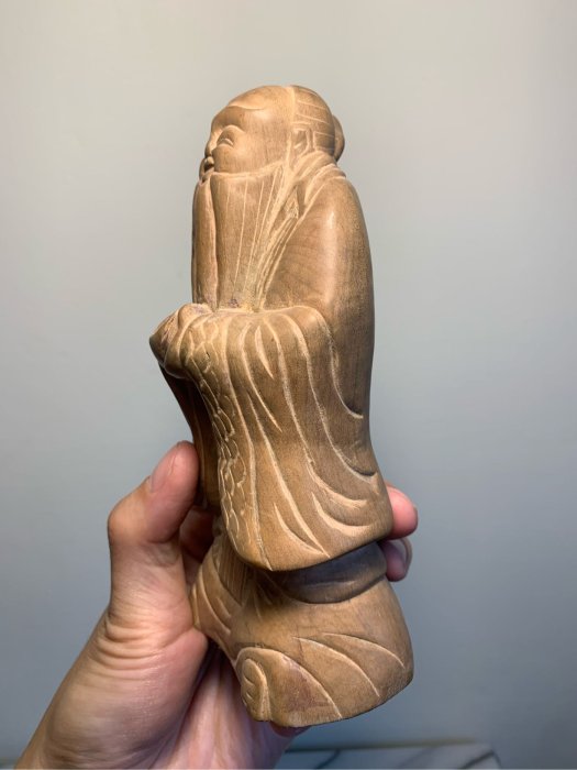 木雕 孔子 至聖先師 高16.5公分