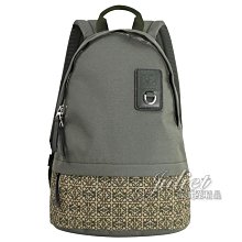 【茱麗葉精品】全新商品 LOEWE 專櫃商品 ANAGRAM 經典緹花帆布雙肩休閒後背包.綠 現貨