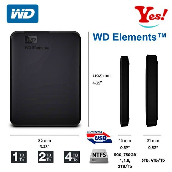 【Yes❗️原廠公司貨】WD 威騰 Elements 1TB USB 3.0 2.5吋 HDD 行動硬碟 外接硬碟