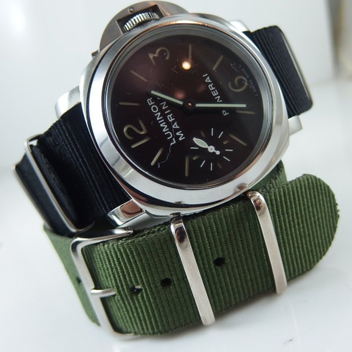 【錶帶家】24mm 直身尼龍錶帶帆布錶帶代用 沛納海 Panerai Nato 軍事風另有18mm 20mm 22mm