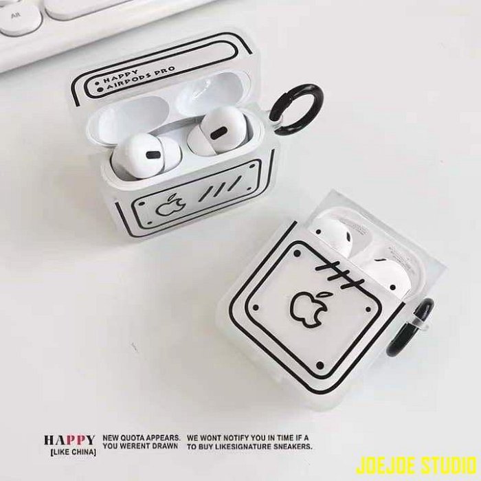 JOEJOE STUDIO二次元 Airpods Pro 保護套蘋果無線藍芽耳機潮牌 airpod1 / 2 透明耳機軟套Apple簡約耳機殼