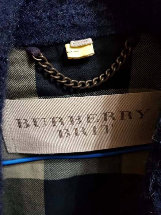 英國購入真品BURBERRY羊毛經典格紋大衣外套