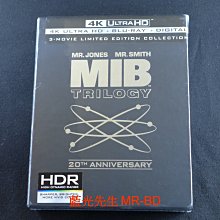 NG [藍光先生UHD] MIB星際戰警 1-3 20週年套裝 UHD+BD 六碟版 Men In Black