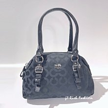 就愛精品店❤️  COACH 專櫃款 黑色織布手提/側肩小包 # 48540