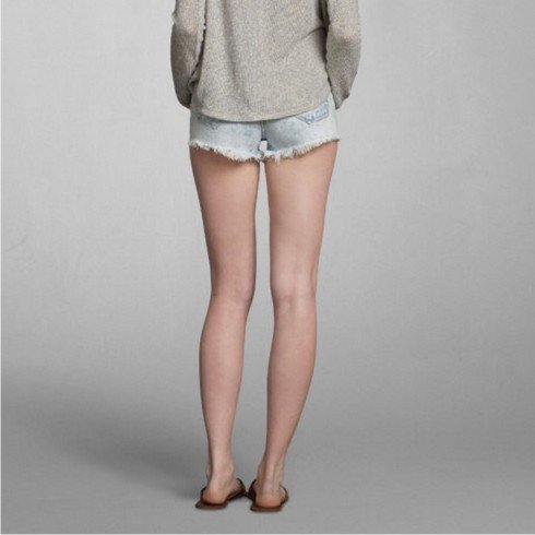 【CROSS 精品服飾】 A & F 美國麋鹿專櫃正品  超軟純棉牛仔短褲 (Size 24吋)