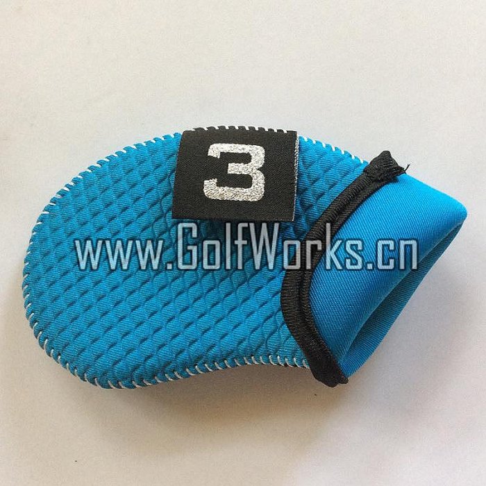 ?  高爾夫鐵桿套 golf iron cover 帶球桿數字 10個一套 天藍色 可洗