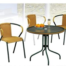 [ 家事達 ]DF-B352-2/3 籐編戶外休閒桌椅組 (一桌三椅) 特價 免組裝- 限送中部