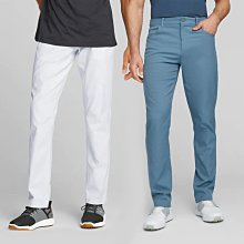 藍鯨高爾夫 PUMA Dealer 5 Pocket 男款高爾夫長褲 #535526（01白色／10水藍）