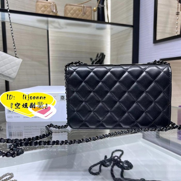 空姐副業 香奈兒 Chanel trendy cc mini woc so black 鏈條包 斜背包