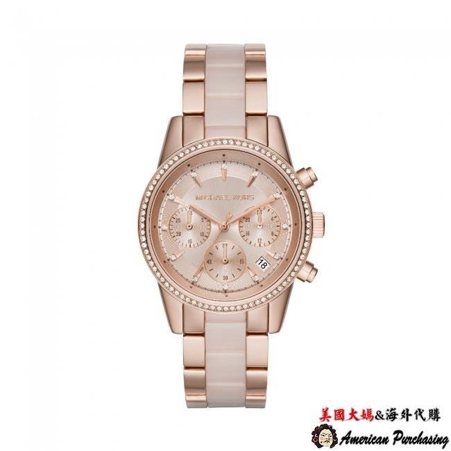 潮牌Michael Kors 經典手錶 麗姿粉紅玫瑰金腕錶 MK6307 美國正品-雙喜生活館