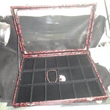 【競標網】漂亮玻璃面(花色)絨布珠寶收納盒18格(天天低價起標、價高得標、限量一件、標到賺到)