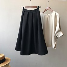 高品質➰🎵❤️光澤絲高腰法式百褶裙 傘裙