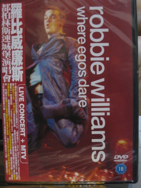 正版全新DVD~羅比威廉斯／ROBBIE WILLIAMS 都柏林斯連城堡演唱會／WHERE EGOS DARES