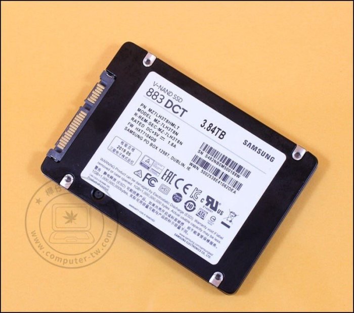 【樺仔中古電腦】三星 883 DCT 3.8TB MLC SSD MZ-7LH3T8N 企業固態硬碟 3.84T SSD