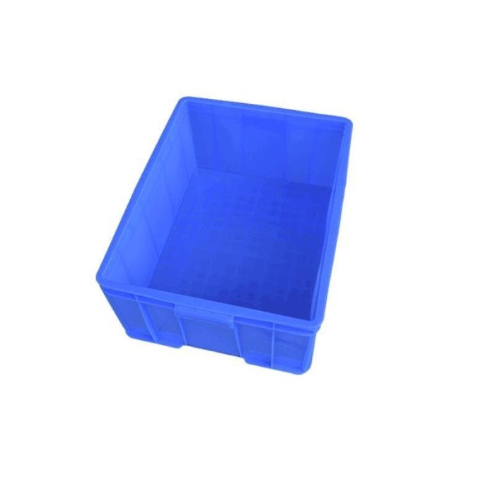 下殺-藍色塑膠箱長方形塑料箱子加厚帶蓋5號塑料框工業倉庫膠箱周轉箱