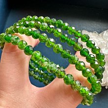 小極品-墨綠色乾淨 閃亮亮鑽石刻面綠透輝5mm+（單圈）手珠手鍊DIY串珠隔珠手鏈/腳鍊/耳環/項鍊•