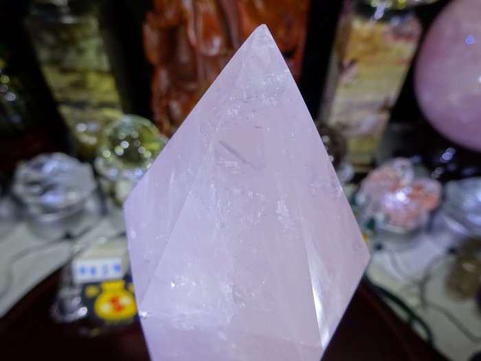 ®創富開運水晶© 0829 粉晶柱 粉水晶柱擺件  Rose Quartz 芙蓉石 蔷薇水晶 玫瑰晶 爱情石 星光 冰種 助桃花 增魅力 助姻緣 生日禮物