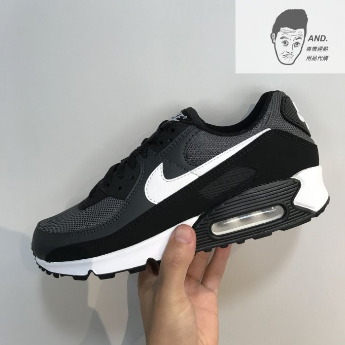 AND.】NIKE AIR MAX 90 黑灰白勾透氣耐磨慢跑休閒復古氣墊男鞋CN8490