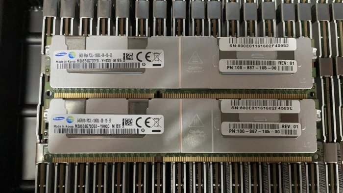 三星 原裝 64G 8RX4 10600L DDR3 64GB 1333 ECC REG伺服器記憶體