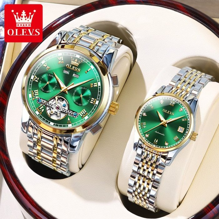 現貨手錶腕錶歐利時品牌手錶明星代言全自動機械錶防水情侶手錶鏤空男女手錶