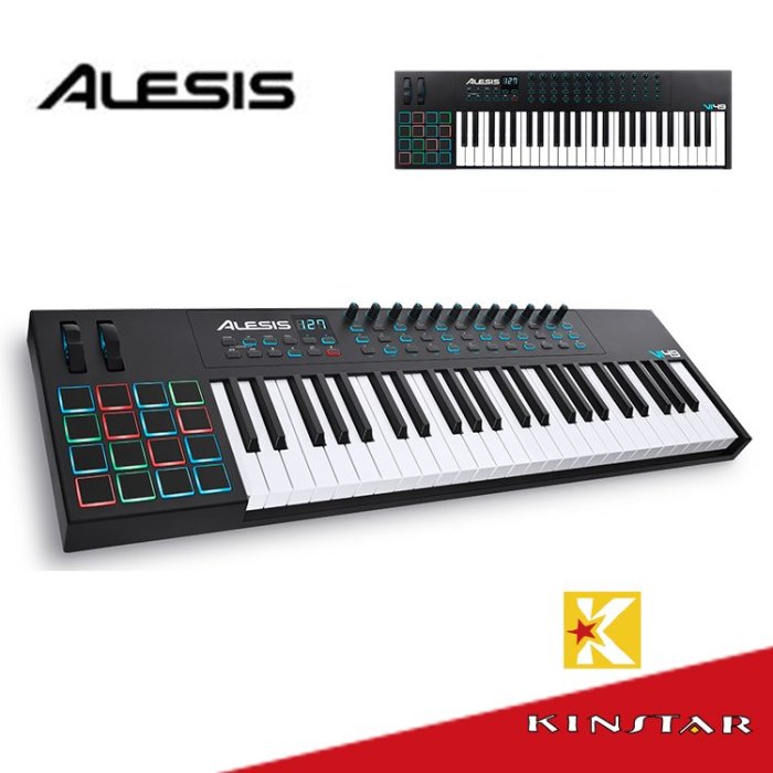 【金聲樂器】ALESIS VI49 主控鍵盤 49鍵 USB MIDI 鍵盤控制器