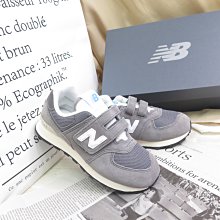 New Balance 574 中童鞋 魔鬼氈 休閒鞋 寬楦 兒童運動鞋 PV574HT1 灰色【iSport愛運動】