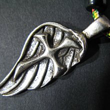 [銀九藝] 早期十字翅膀 金屬銀質項鍊 項墜 配飾 (24)