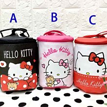 圓筒側背包 三麗鷗 Hello Kitty 凱蒂貓 KT 拉鍊圓筒包包 正版授權