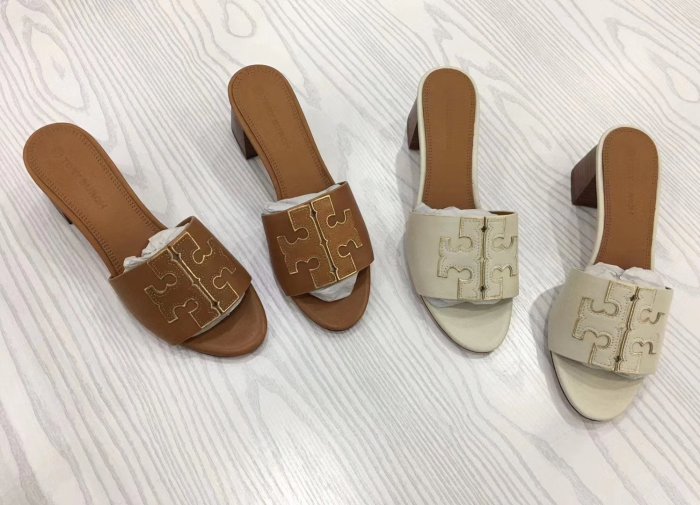 【全新正貨私家珍藏】TORY BURCH  INES MID-HEEL SLIDE 夏季拖鞋款