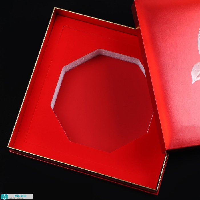 紅色燕窩禮盒100克正方形亞克力溯源碼燕窩包裝盒半斤燕窩空盒子-玖貳柒柒