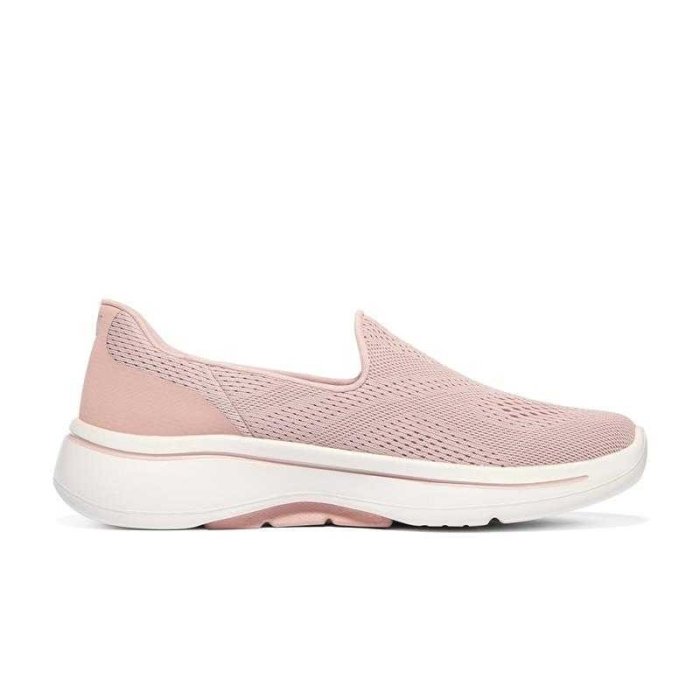 【豬豬老闆】SKECHERS GO WALK ARCH-FIT 健走鞋 懶人鞋 女鞋 黑124483BLK 粉MVE