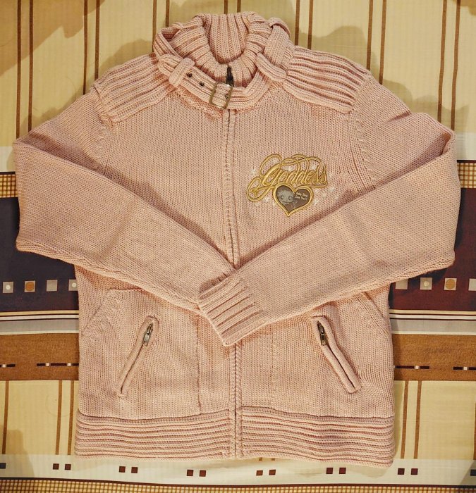 【Betty Boop 貝蒂】全新甜美粉紅色針織羊毛外套