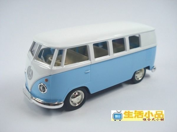 ☆生活小品☆ 模型 VOLKSWAGEN T1 TRANSPORTER *水藍白色* (有迴力) 歡迎選購^^