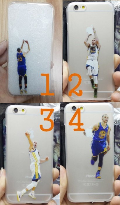 NBA 球星 Iphone 6 plus 5.5吋 手機殼 矽膠 軟殼 勇士隊 Curry