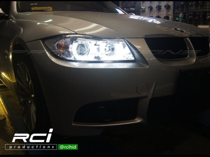 RCI HID LED專賣店 SONAR 台灣 BMW E90 E91 U型導光 LED光圈 335 320 魚眼大燈