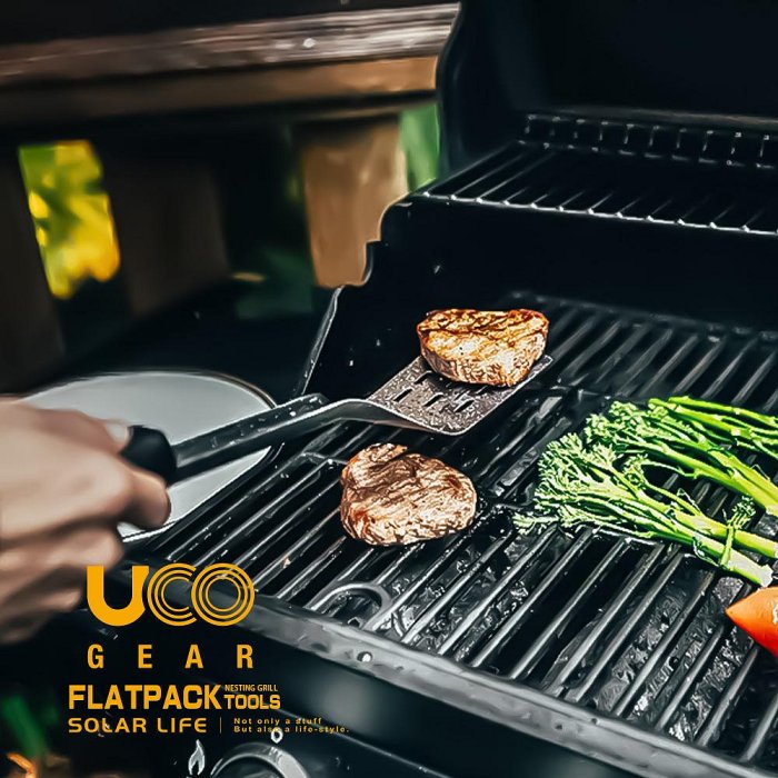 UCO Flatpack Nesting Grill Tools 2合1廚具組.露營鍋鏟 野營烤肉夾 戶外燒烤 BBQ工具組 食物料理夾