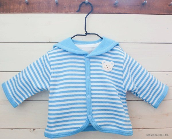 【Baby IN日製童裝】PUPO 水手領 嬰幼兒針織外套(藍色)→60cm適用《日本製，現貨》