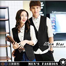 【Men Star】免運費  韓版情侶西裝背心 情侶裝 撞球服 背心 餐廳服務生 女 媲美 superdry 極度乾燥