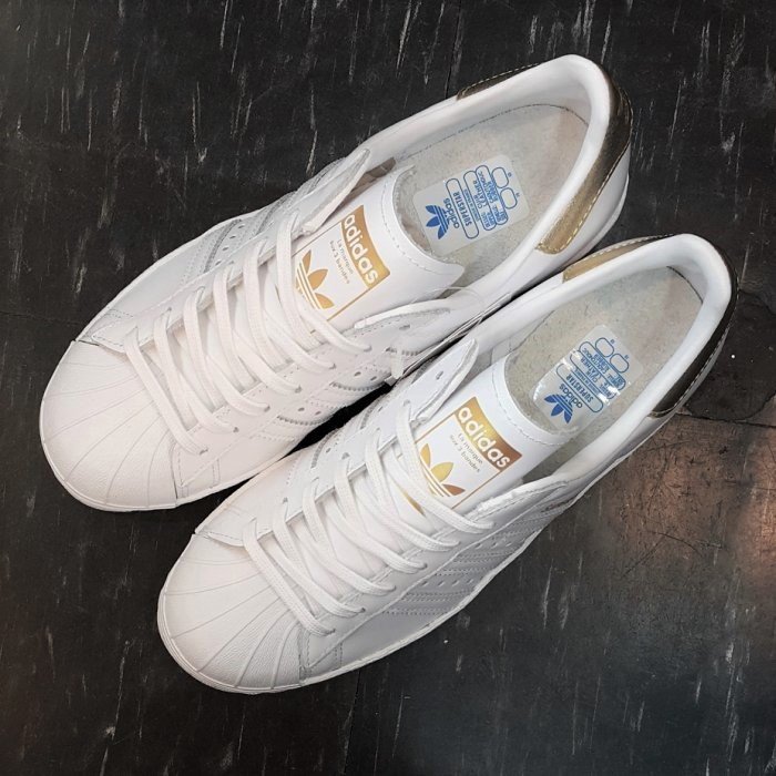 adidas SUPERSTAR 80s BEAUTY&YOUTH 白色全白白金金色日本聯名款CG3617