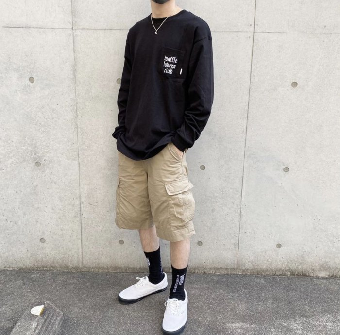 Wtaps x Vans Vault LS T-shirt 限量聯名款黑色長袖T恤Tee 骨頭大學Tee