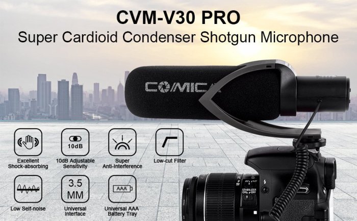 【日產旗艦】開年公司貨 附兔毛 COMICA CVM-V30 PRO V30 超心型指向性 電容式 麥克風 相機 攝影機