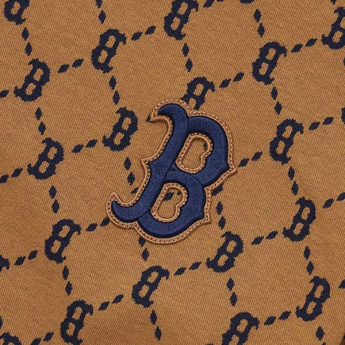 MLB 長袖大學T MONOGRAM 老花系列 波士頓紅襪隊 (3AMTM0724-43BGD)