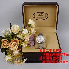 優買二手精品名牌店 FENDI 珍珠母貝 羅馬數字 FF LOGO 三色 可拆 錶帶 不鏽鋼 女錶 石英錶 錶 手錶 美II